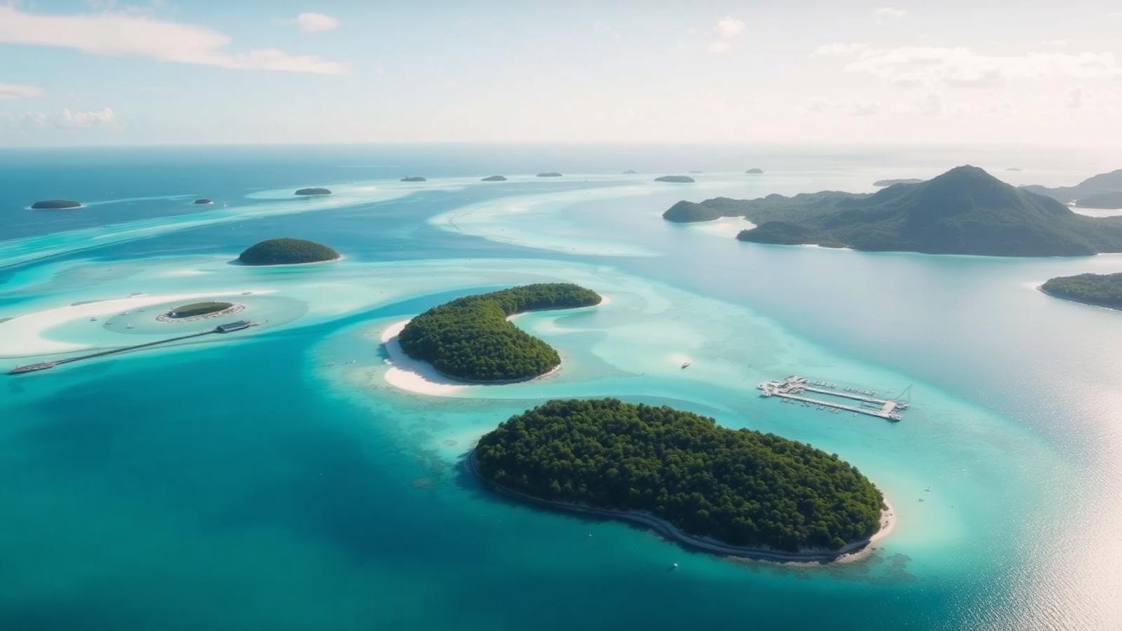 Whitsunday Islands aerial view